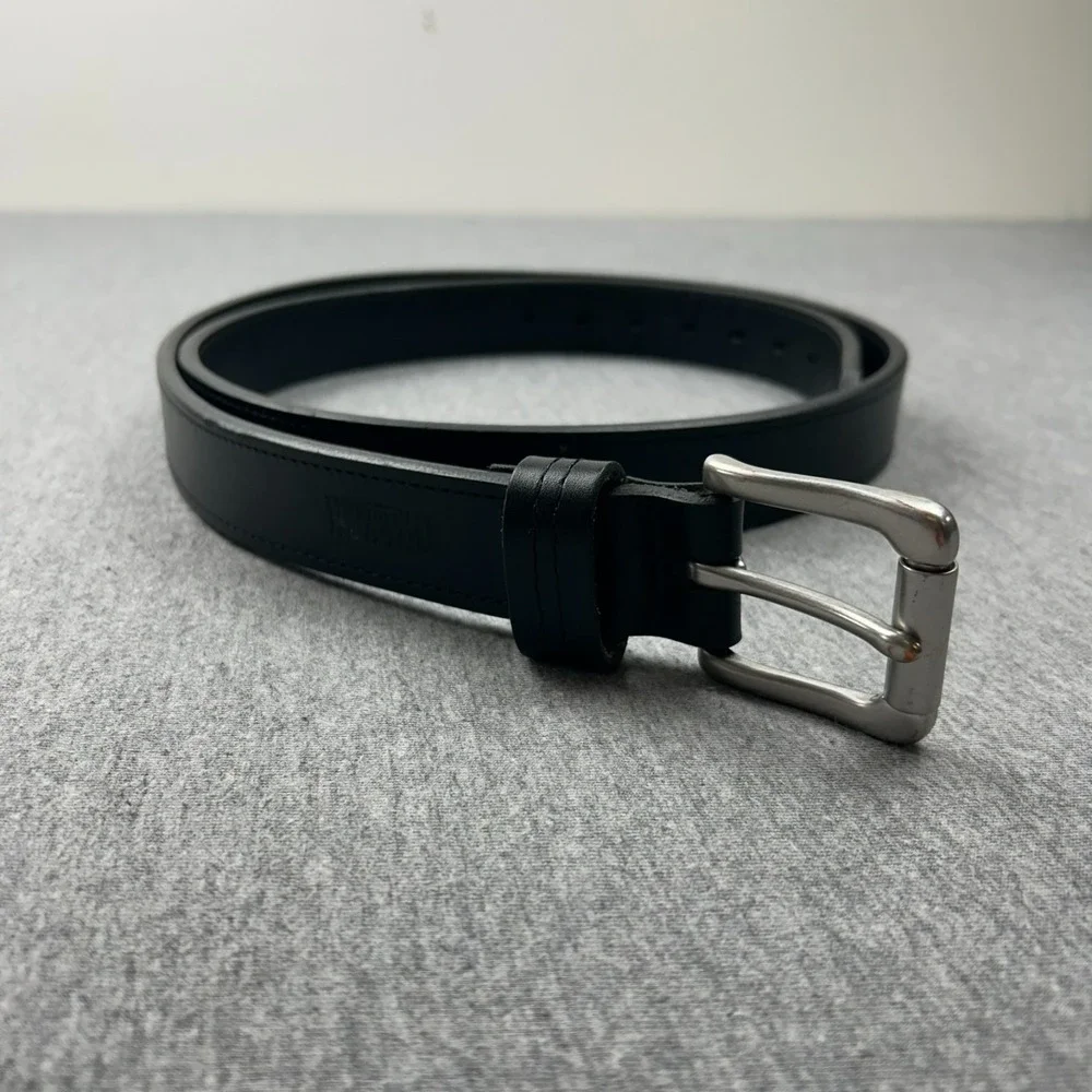 Duluth‎ Trading Co Italian Leather Belt Mens 52 Black 11019 USA *READ*
